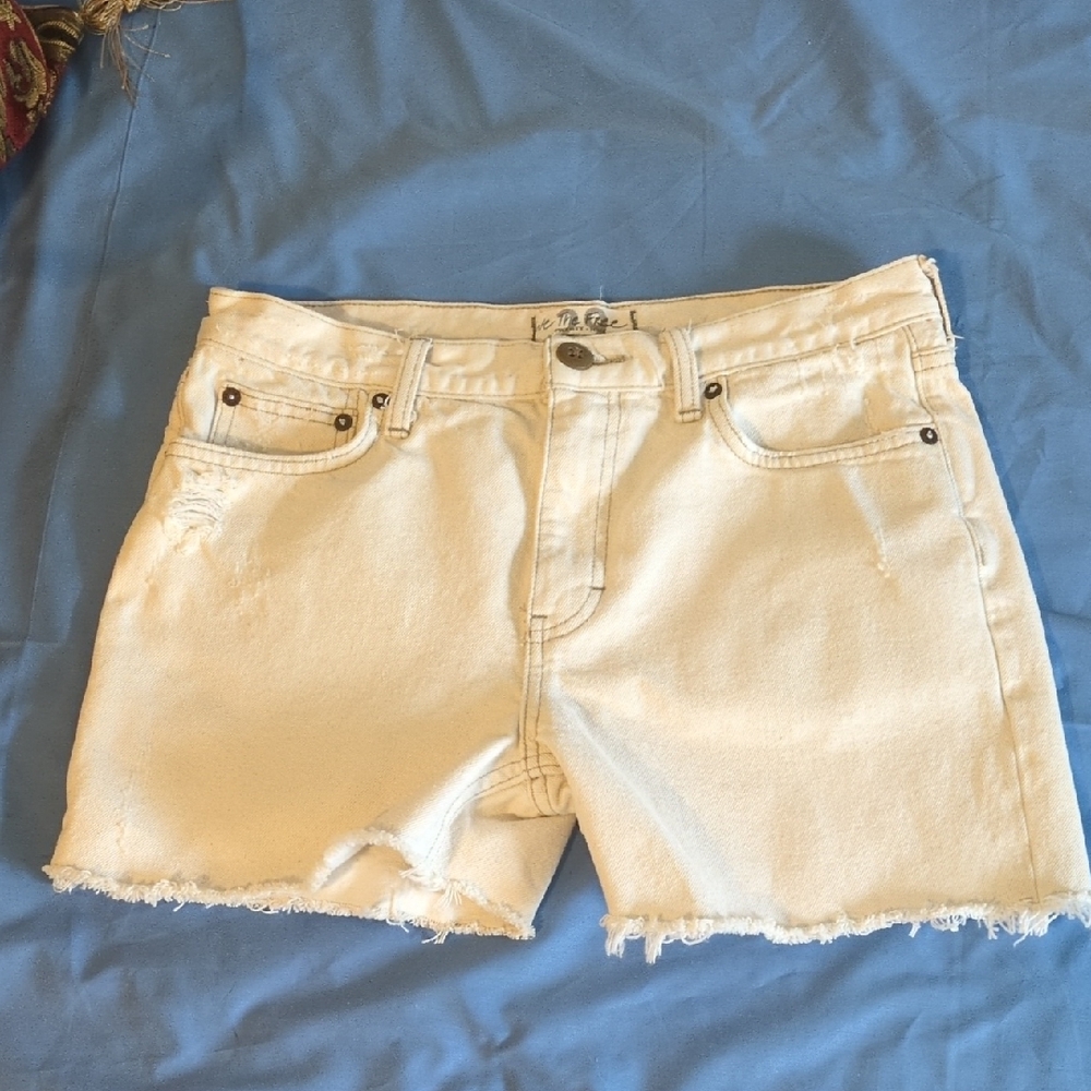 We The Free Cream Jean Shorts Size 29